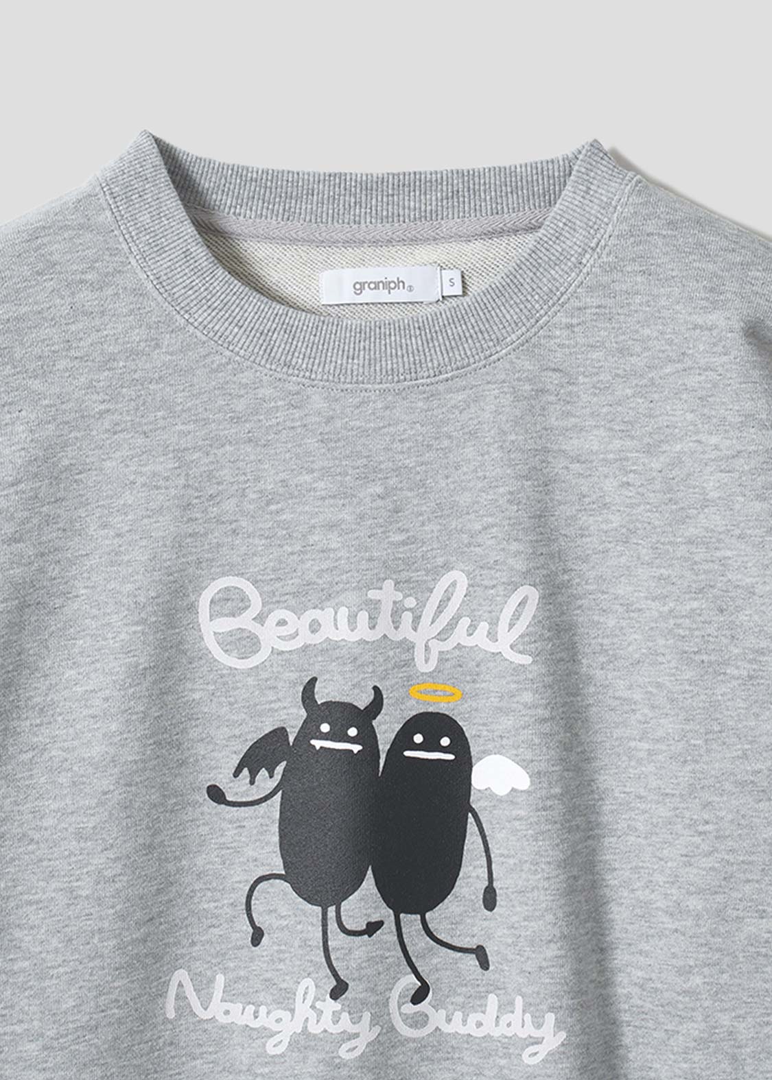 Beautiful Shadow Devil And Angel | Fleece Sweatshirt - Image 3