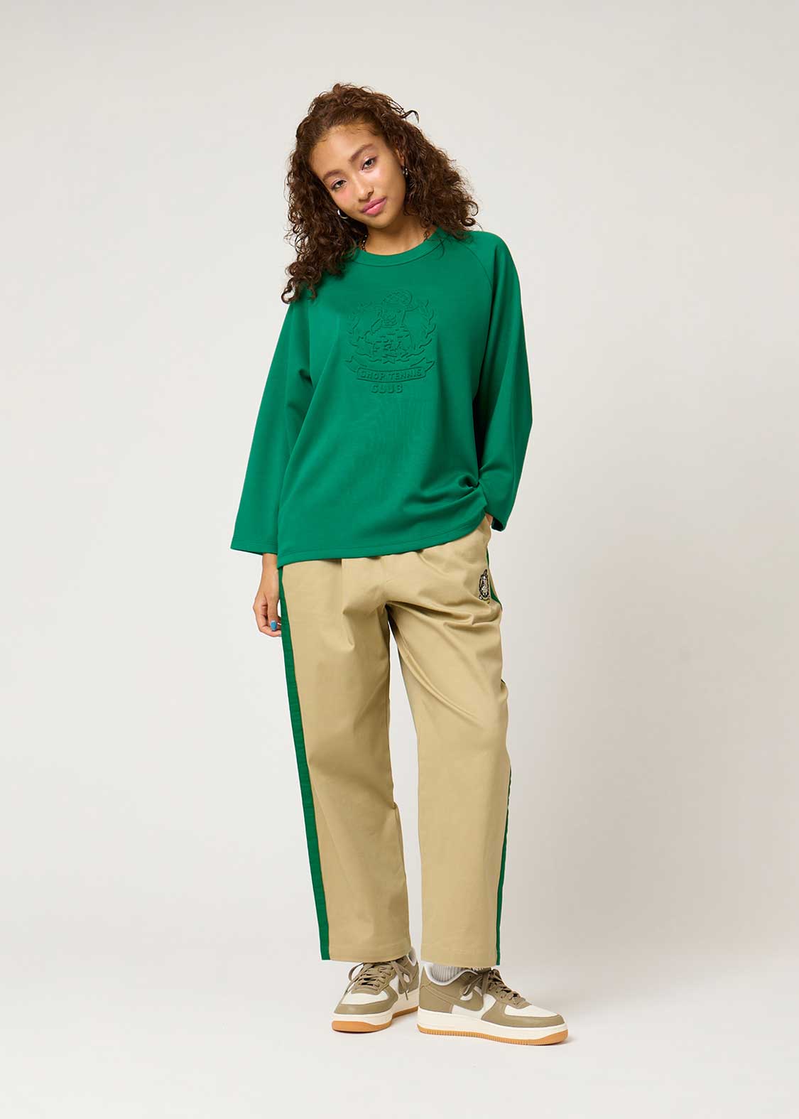 Ponte Embossed Cropped Sleeve Tee (Lamb Chop Tennis) - Image 2