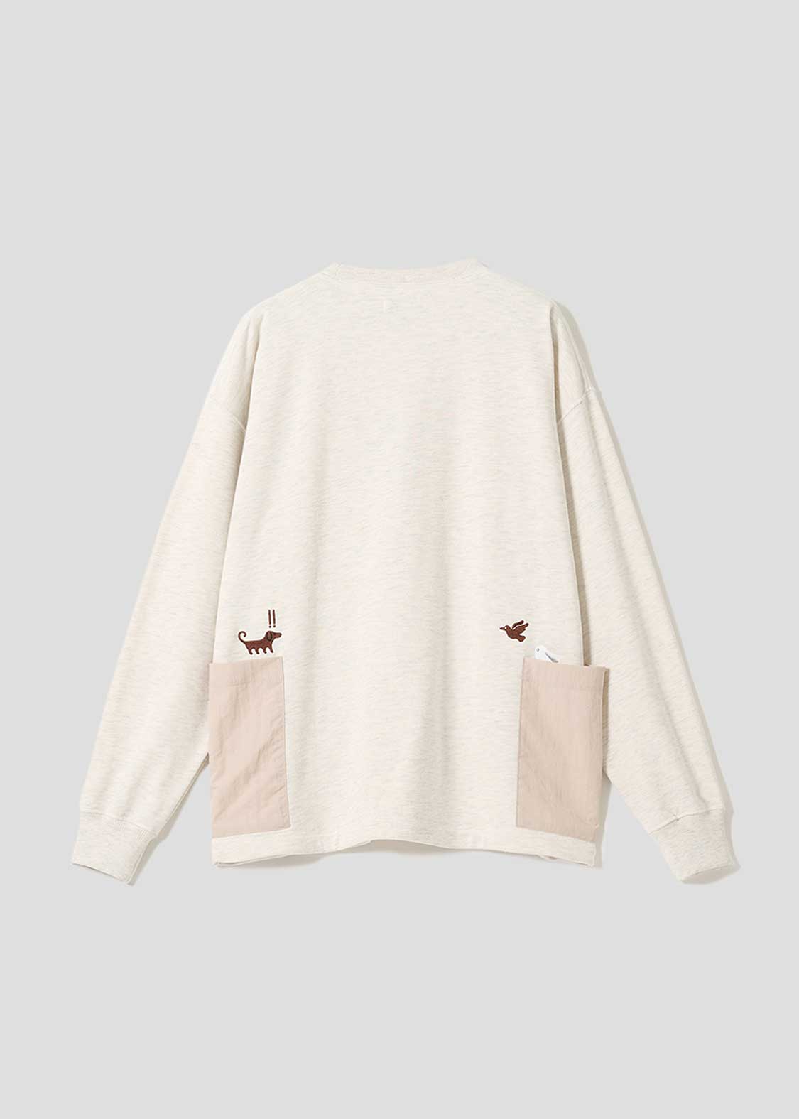 Nagasugiru Inu Ghost | Side Pocket Sweatshirt - Image 2