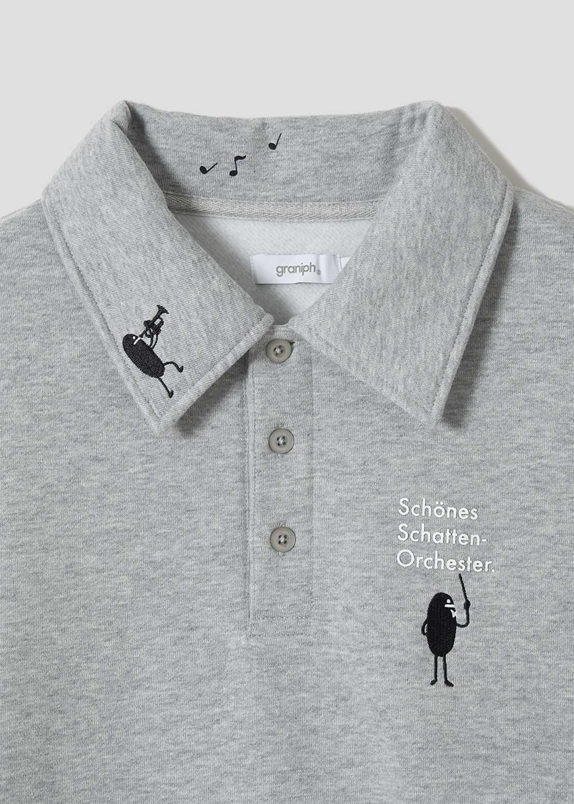 Beautiful Shadow Orchestra B | Fuwakimo Fleece Collared Sweatshirt - Image 3