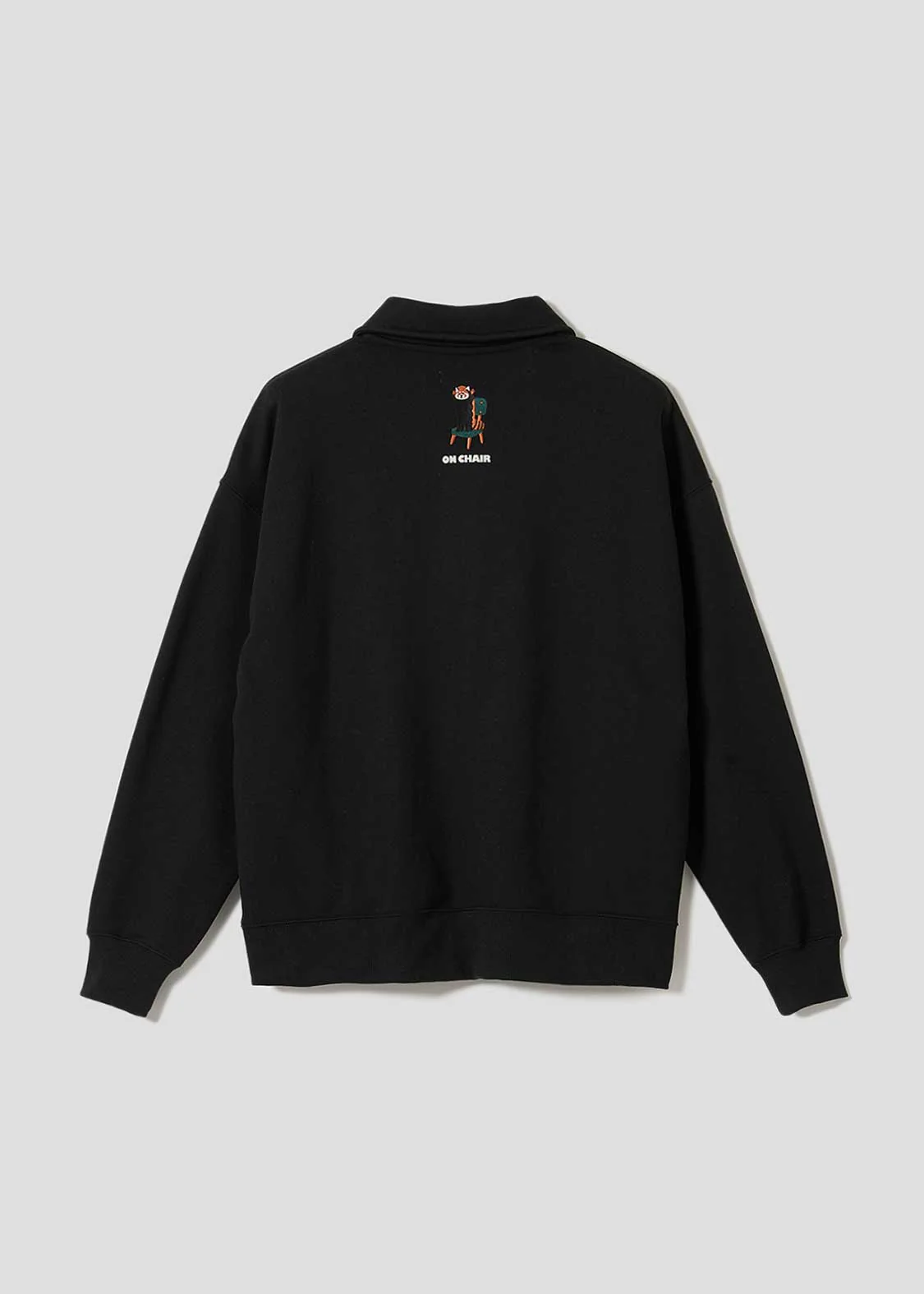 Ikaku Suwari B | Fluffy Fleece Collared Sweatshirt - Image 2
