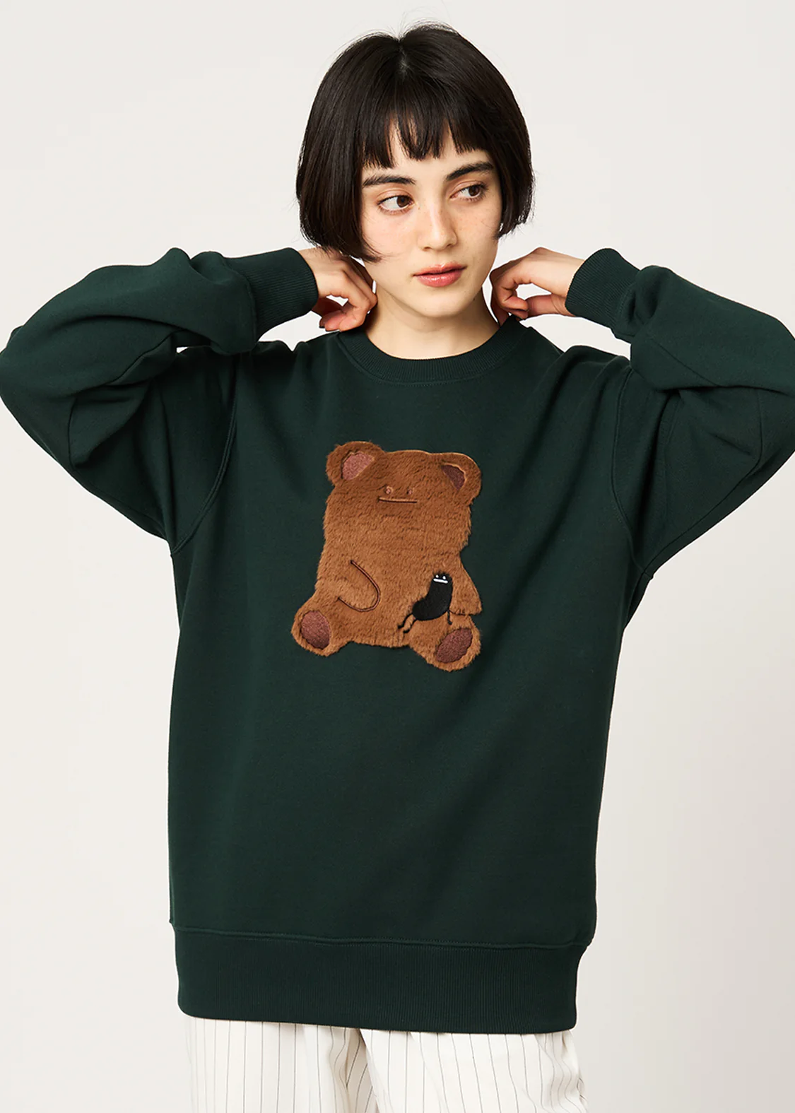 Fluffy Beautiful Shadow A | Fleece-Lined Sweatshirt - Image 6