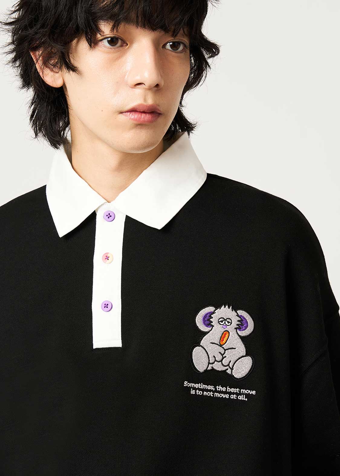 Lalakoko DRK | Fleece-Lined Collared Sweatshirt - Image 6