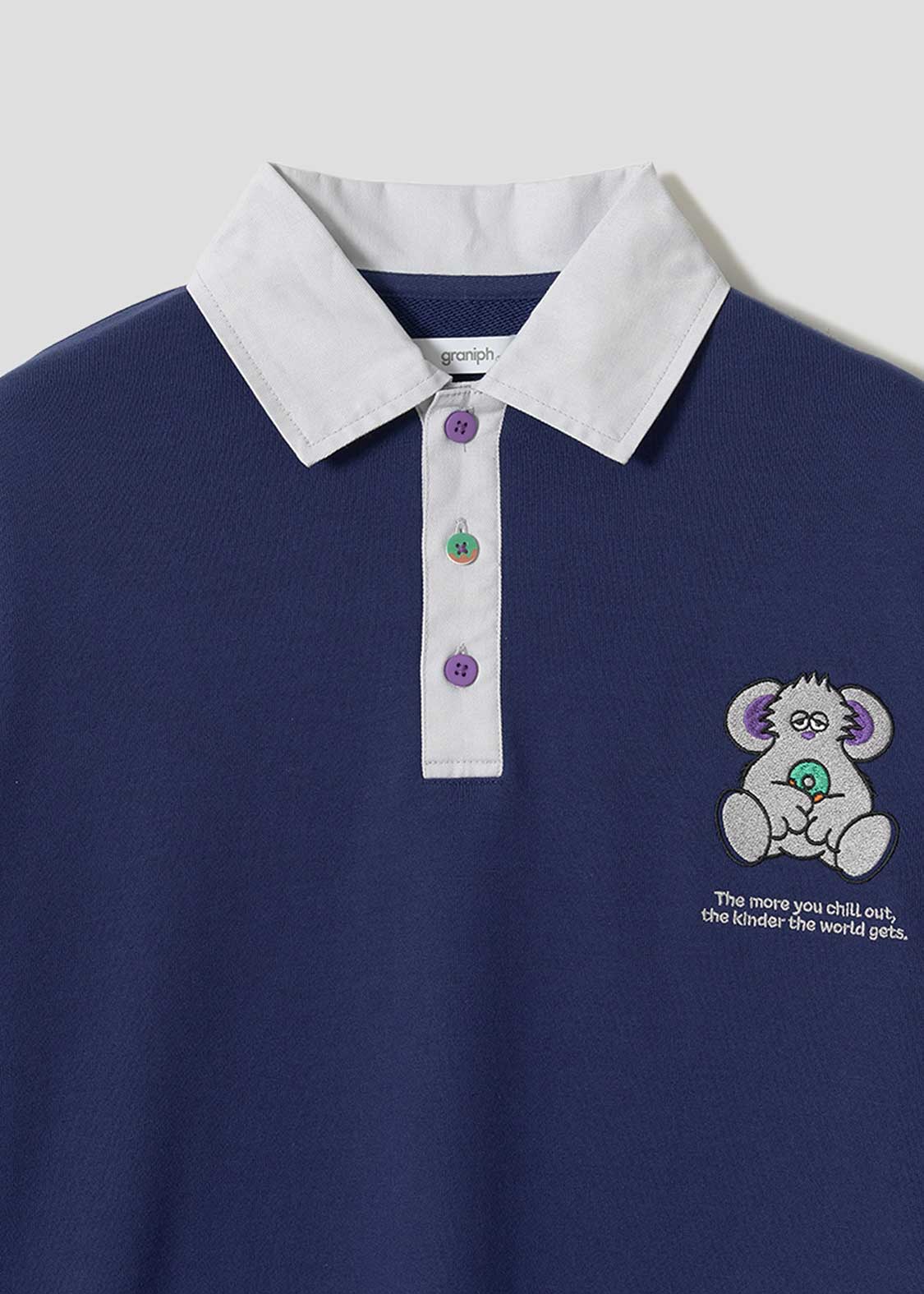 Lalakoko | Fleece-Lined Collared Sweatshirt - Image 3
