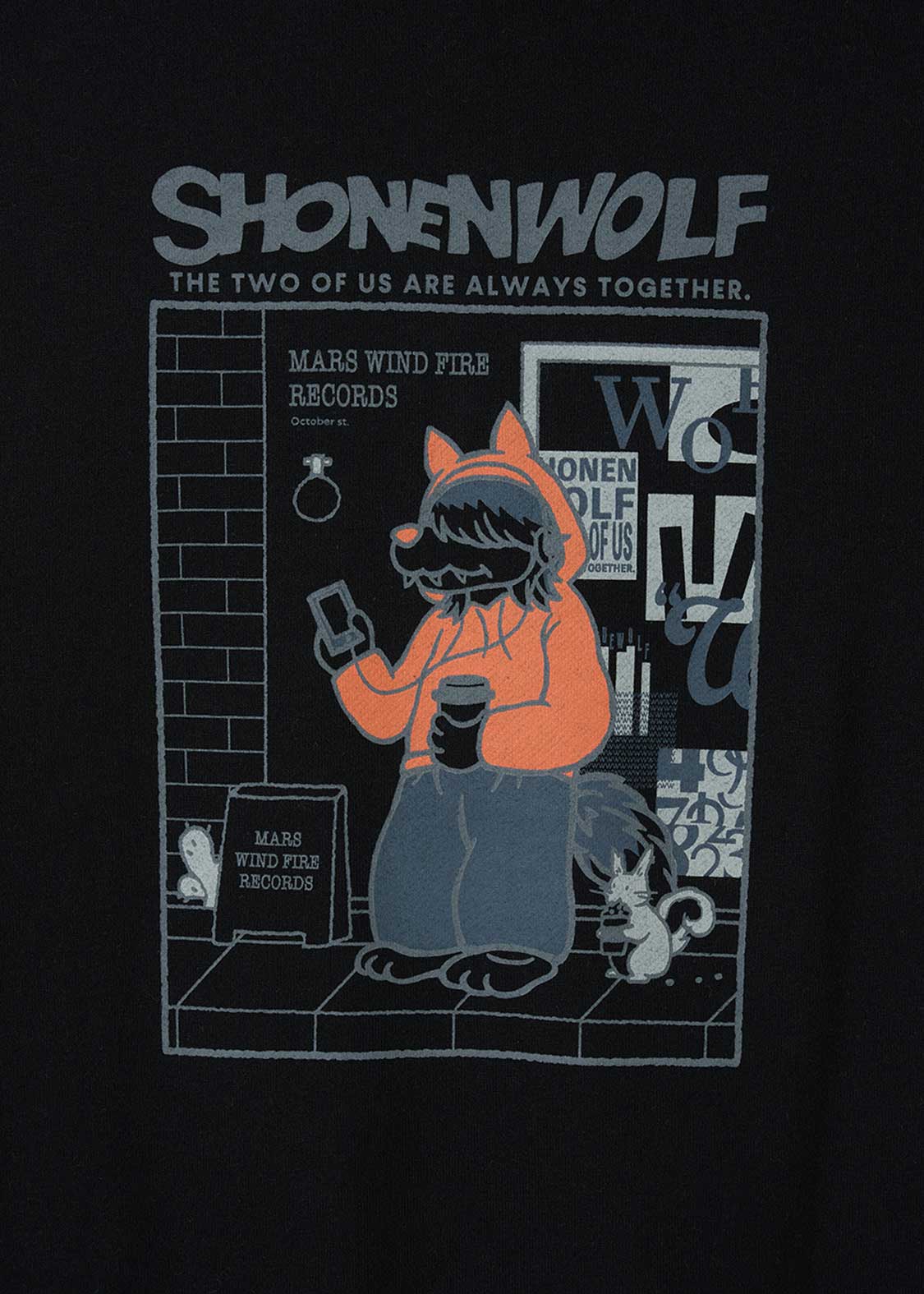 Shonen Wolf B | Fleece Zip Hoodie - Image 3
