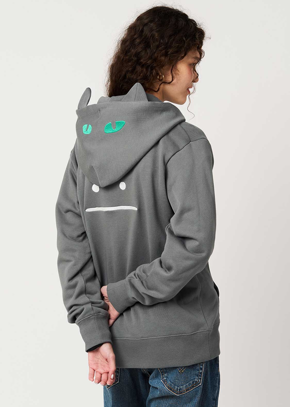 Neko Kaburi Beautiful Shadow B | Fleece Back Face Zip Hoodie - Image 6