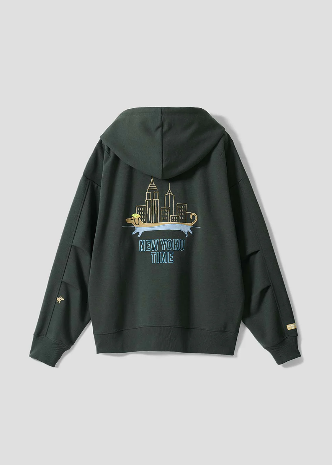 Nagasugiru Inu New York Time | Cardboard Big Zip Hoodie
