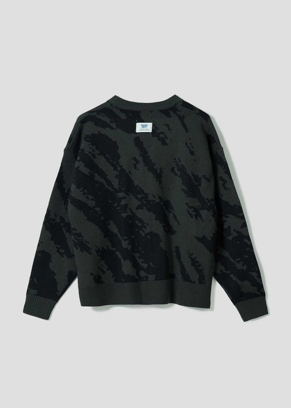 Shonen Wolf | Jacquard V-Neck Knit Cardigan - Image 2