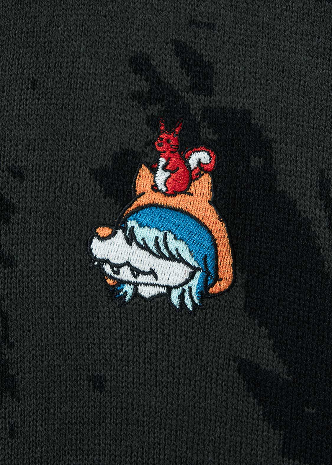Shonen Wolf | Jacquard V-Neck Knit Cardigan - Image 4