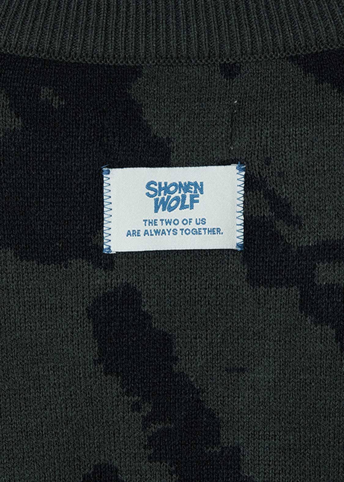 Shonen Wolf | Jacquard V-Neck Knit Cardigan - Image 5