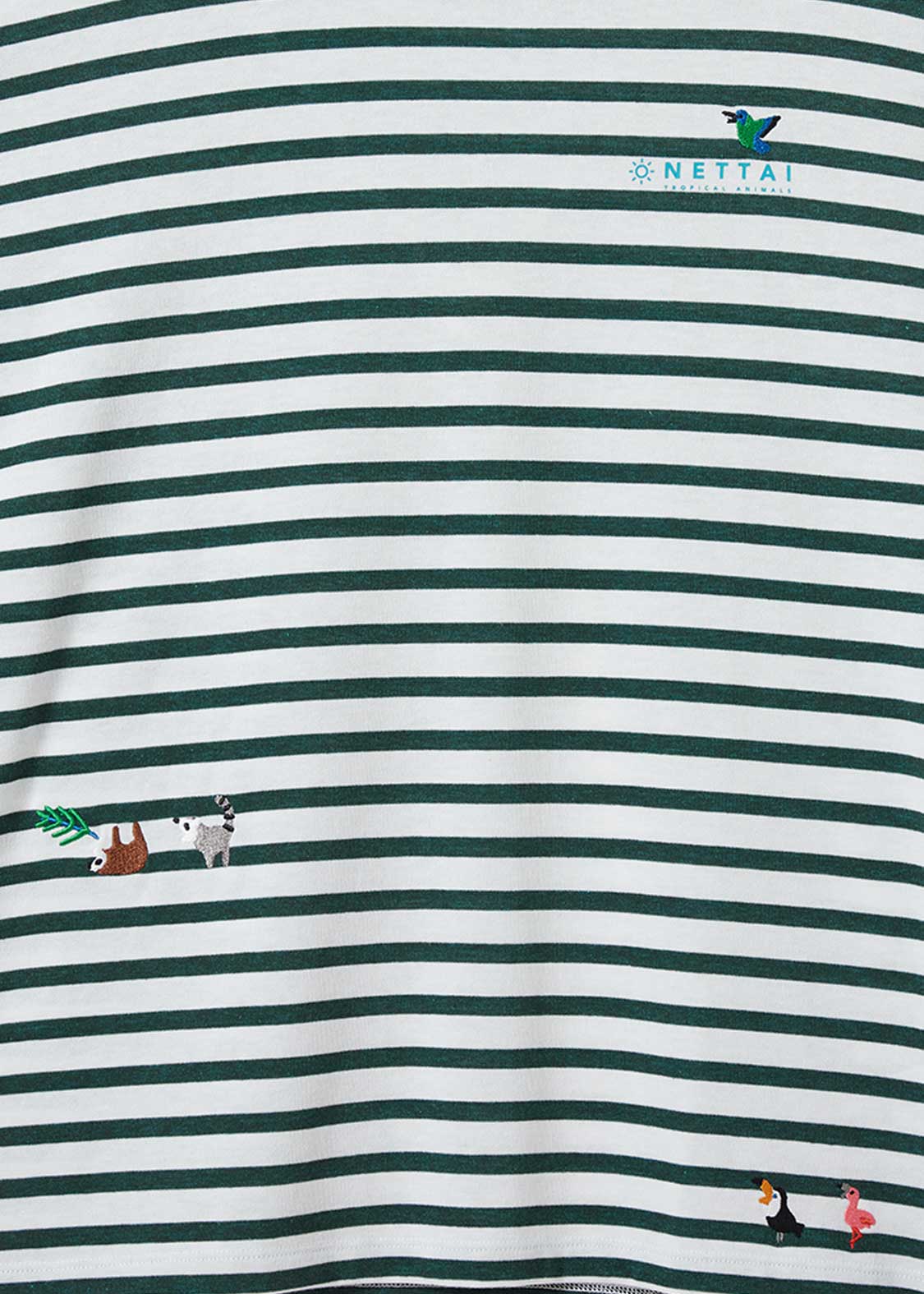 Double Face Stripe Tee (Tropical Animals) - Image 4