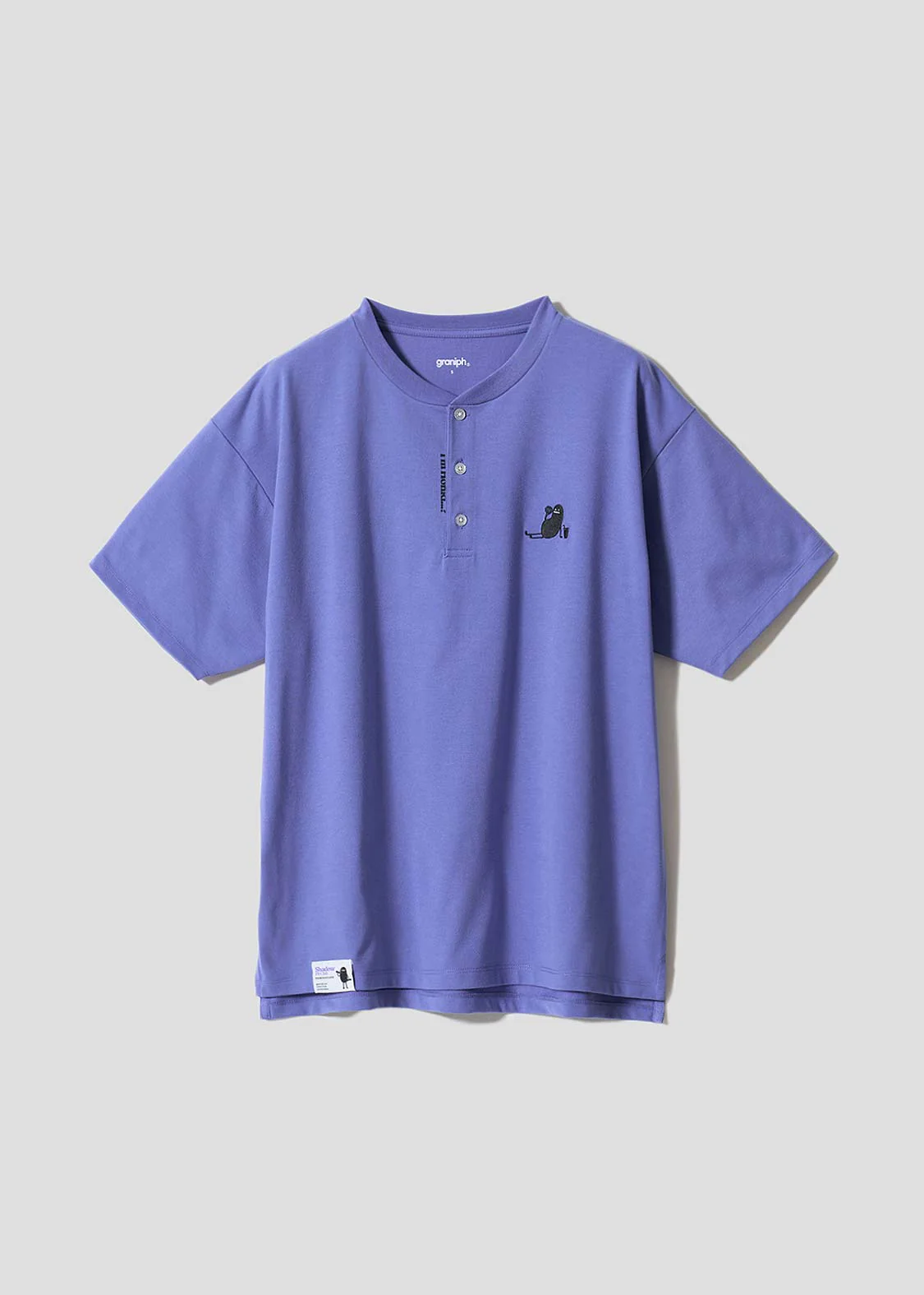Beautiful Shadow Fit Club | Dry Henley Neck Big T-Shirt - Image 2
