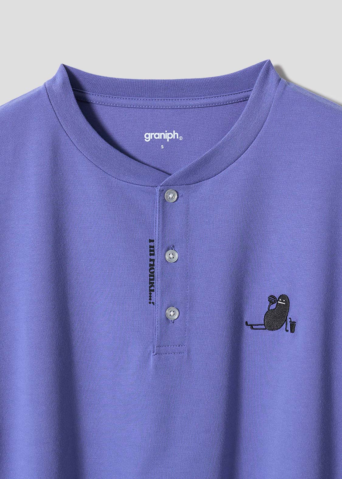Beautiful Shadow Fit Club | Dry Henley Neck Big T-Shirt - Image 3