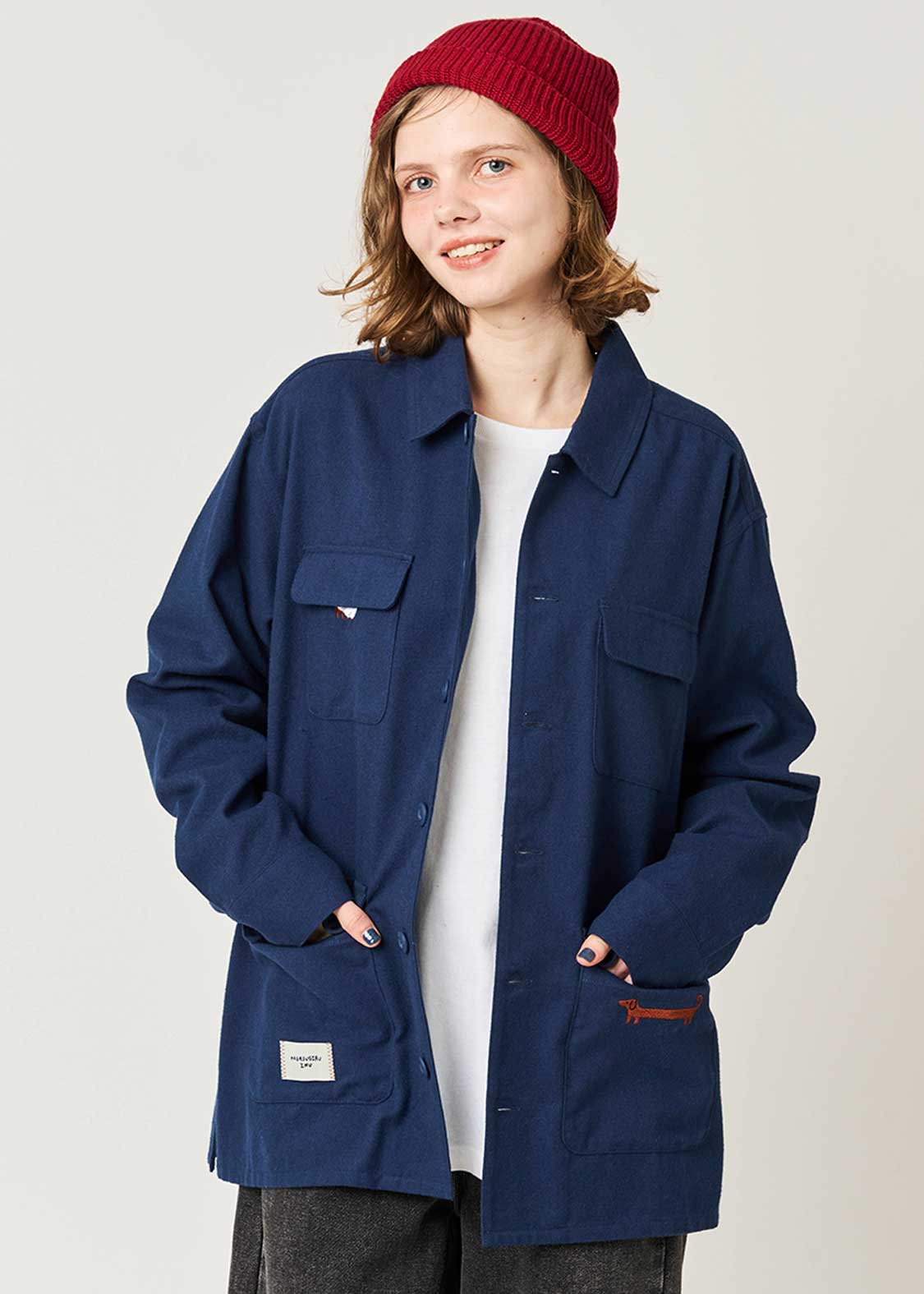 Nagasugiru Inu Ghost | Military Shirt - Image 9