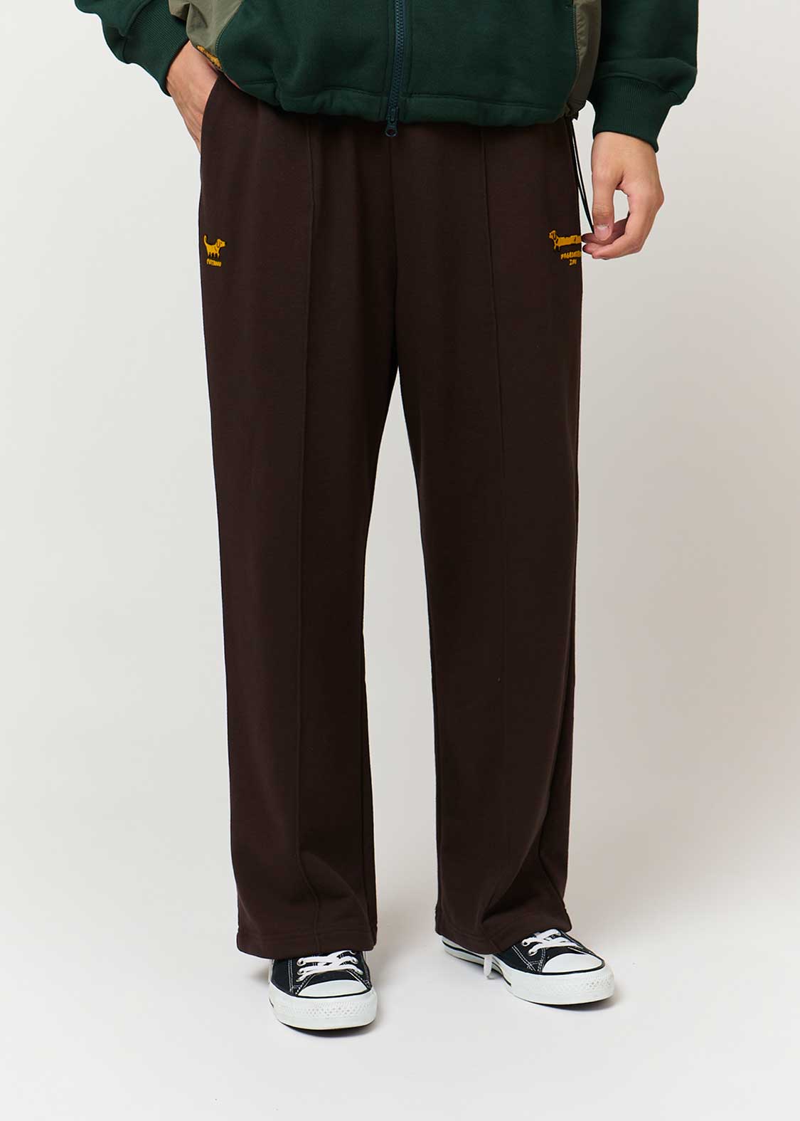 Painted Nagasugiru Inu | Center Seam Fleece Pants - Image 7