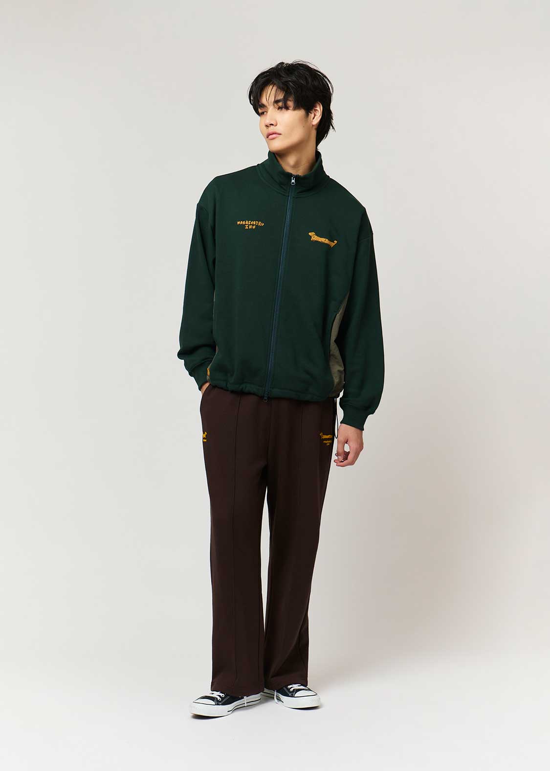 Painted Nagasugiru Inu | Center Seam Fleece Pants - Image 8