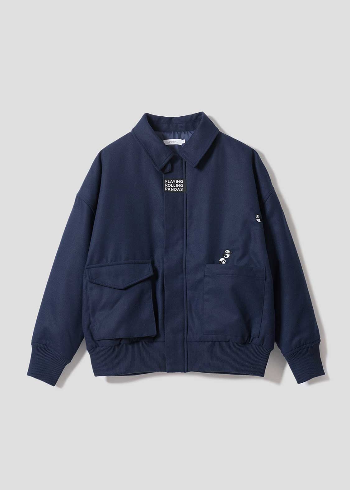 Rolling Pandas | Melton Padded Jacket