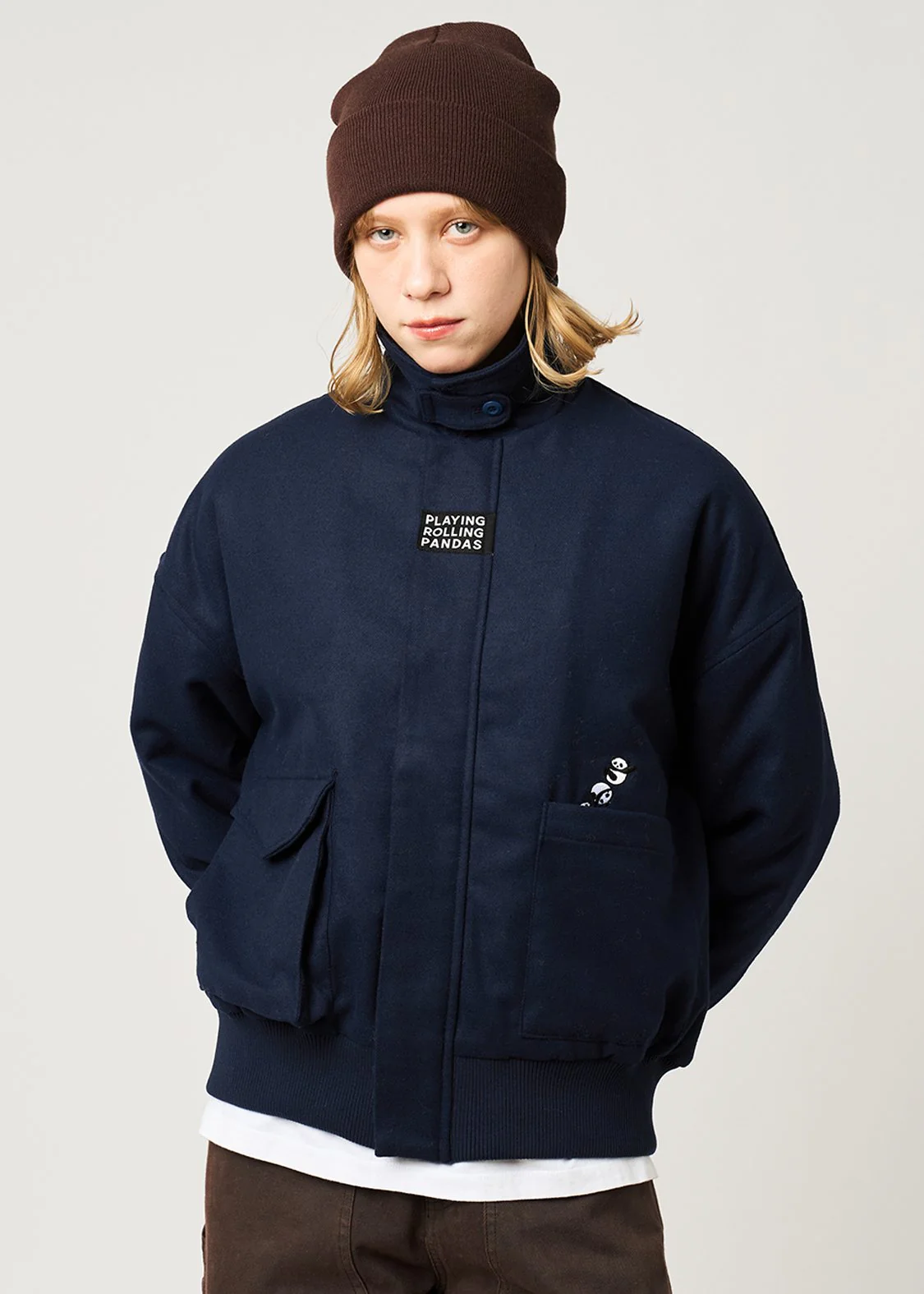 Rolling Pandas | Melton Padded Jacket - Image 6