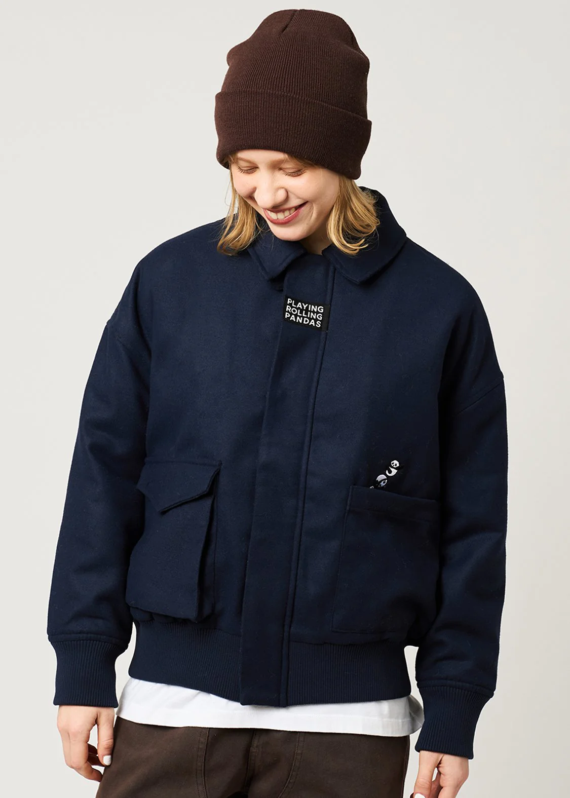 Rolling Pandas | Melton Padded Jacket - Image 9