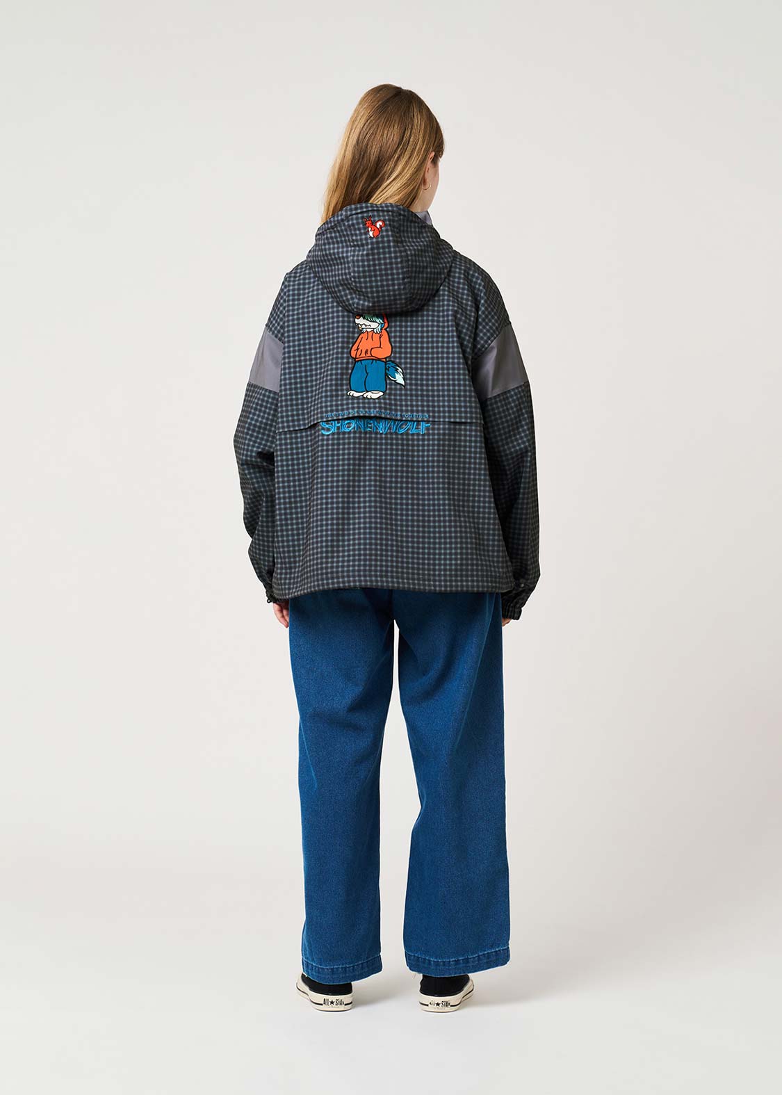 Shonen Wolf | Check Hooded Blouson - Image 10