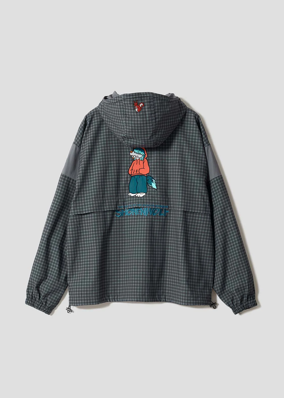 Shonen Wolf | Check Hooded Blouson - Image 2