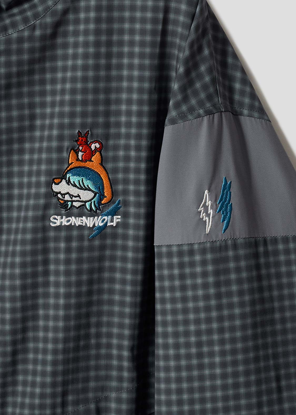 Shonen Wolf | Check Hooded Blouson - Image 3