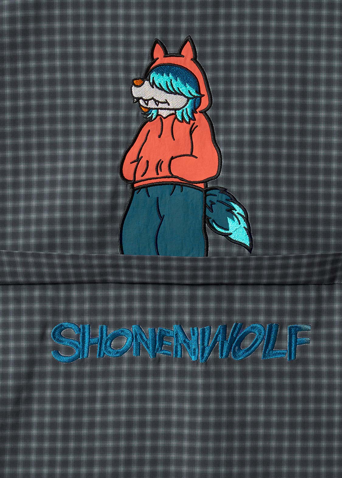 Shonen Wolf | Check Hooded Blouson - Image 4