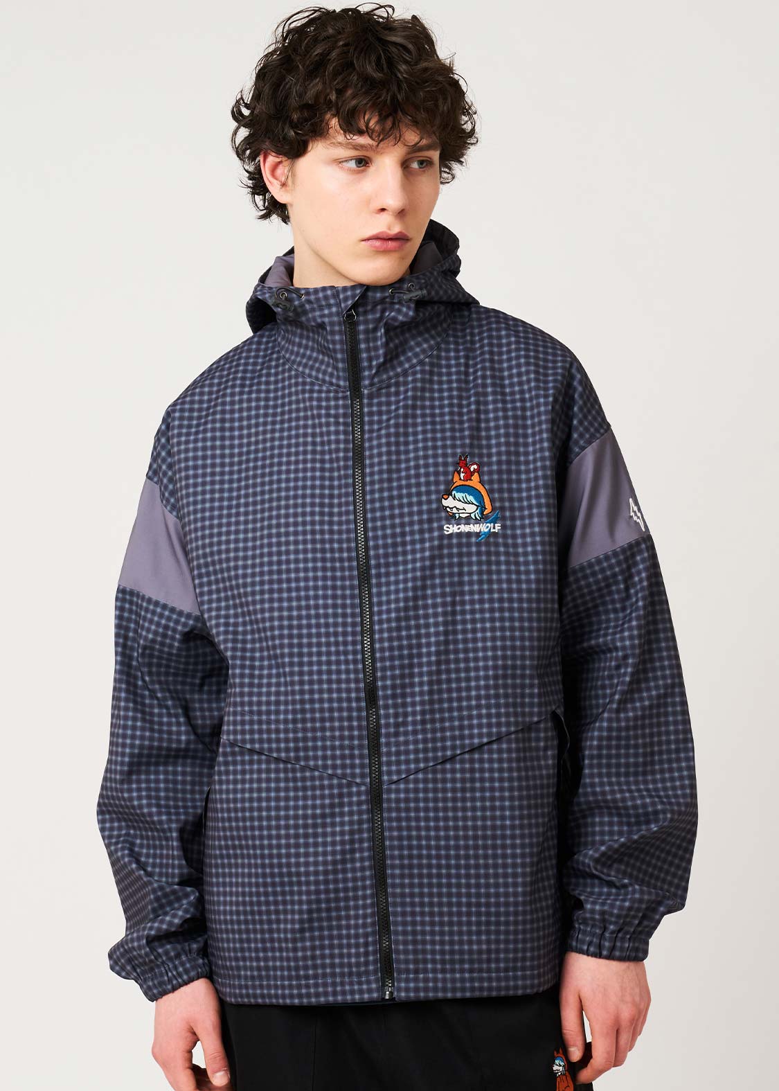 Shonen Wolf | Check Hooded Blouson - Image 7