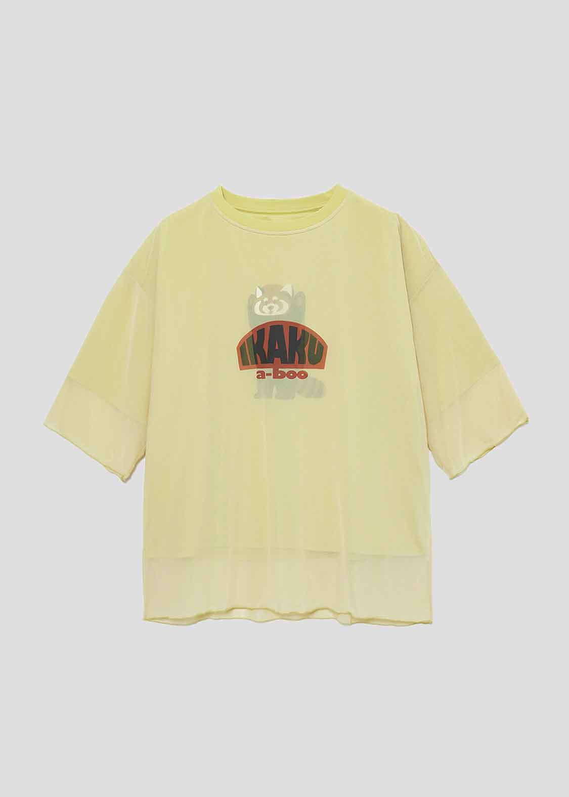 Sheer Layered Short Sleeve Tee (Ikaku a-boo)