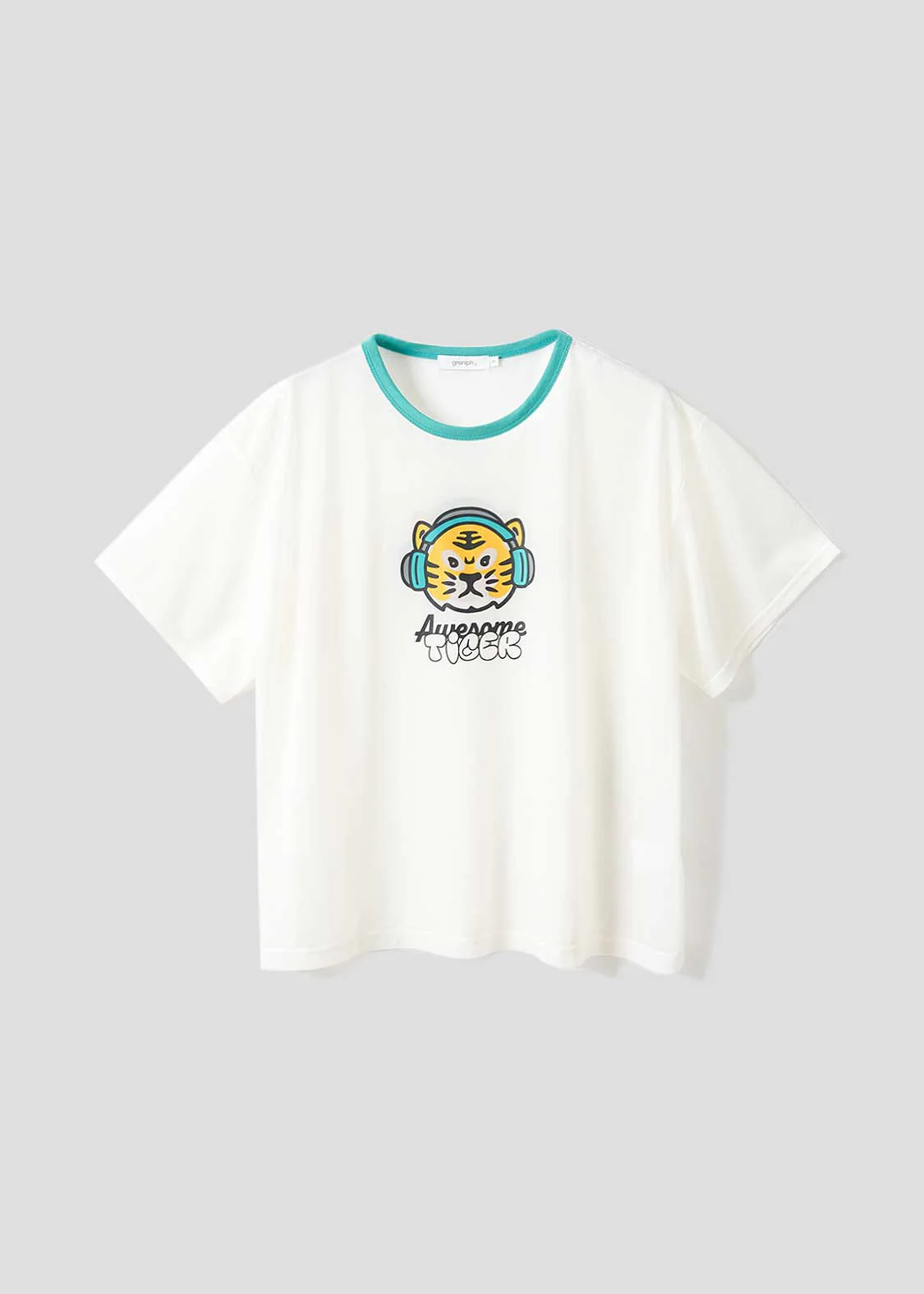 Half Sleeve Sheer Tee (Awesome Tiger Rock Calm)
