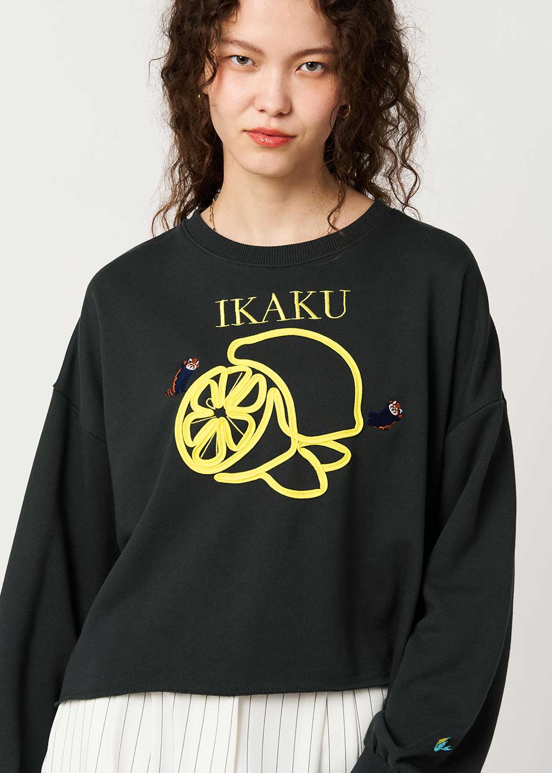 Ikaku Supai | Cropped Fleece Sweatshirt - Image 6