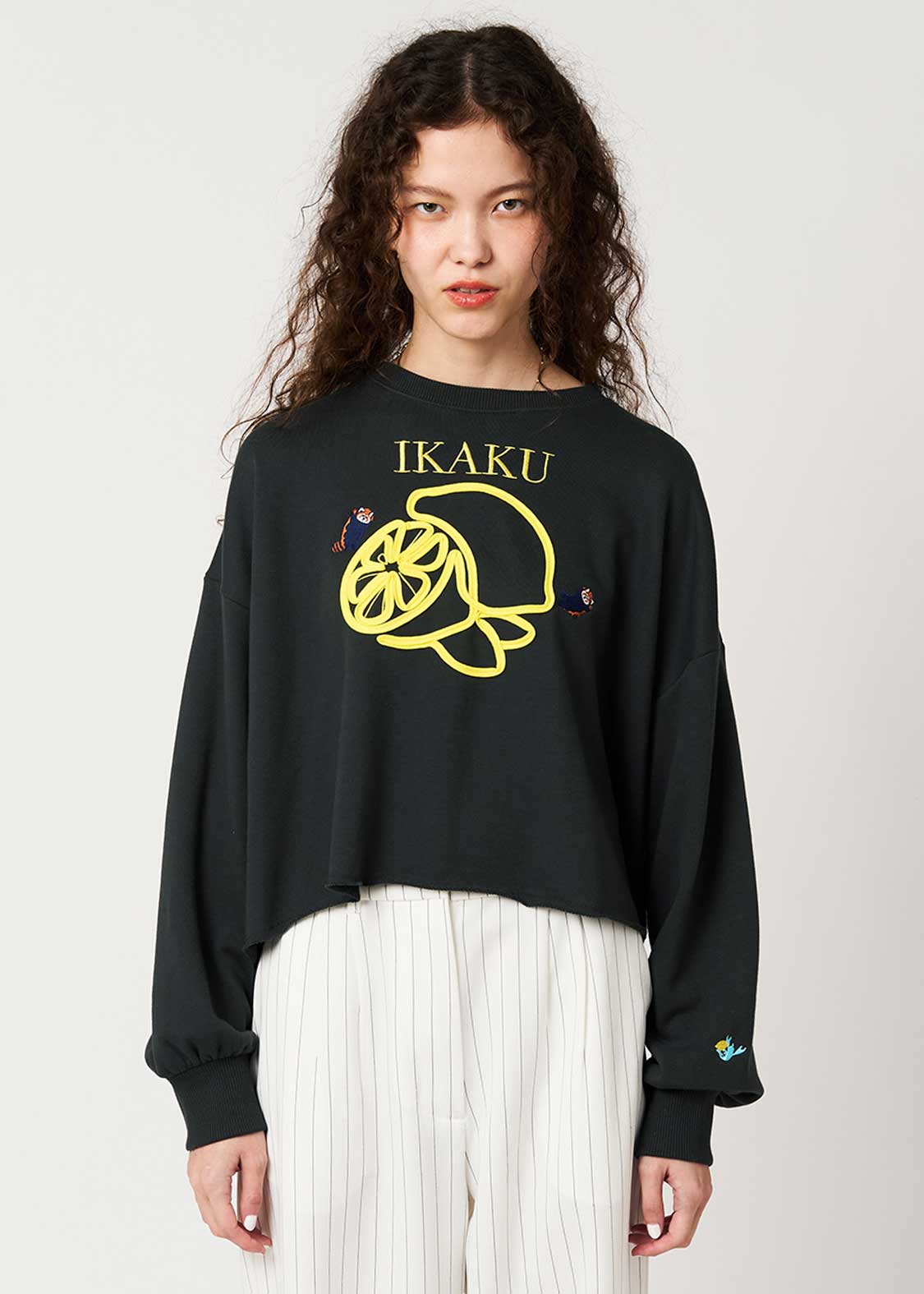 Ikaku Supai | Cropped Fleece Sweatshirt - Image 9