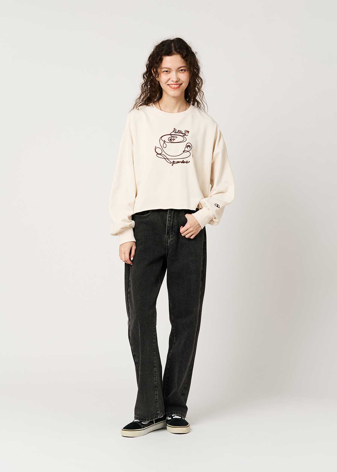 Rolling Pandas Tee | Cropped Fleece Sweatshirt - Image 8