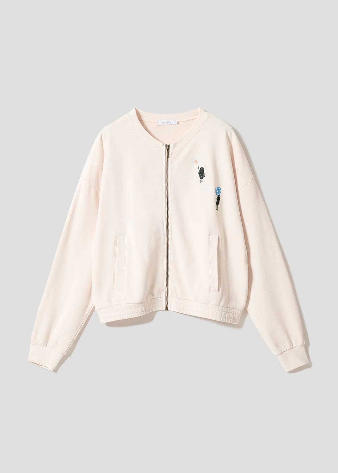 Beautiful Shadow Bloom | Fleece Crew Neck Cardigan