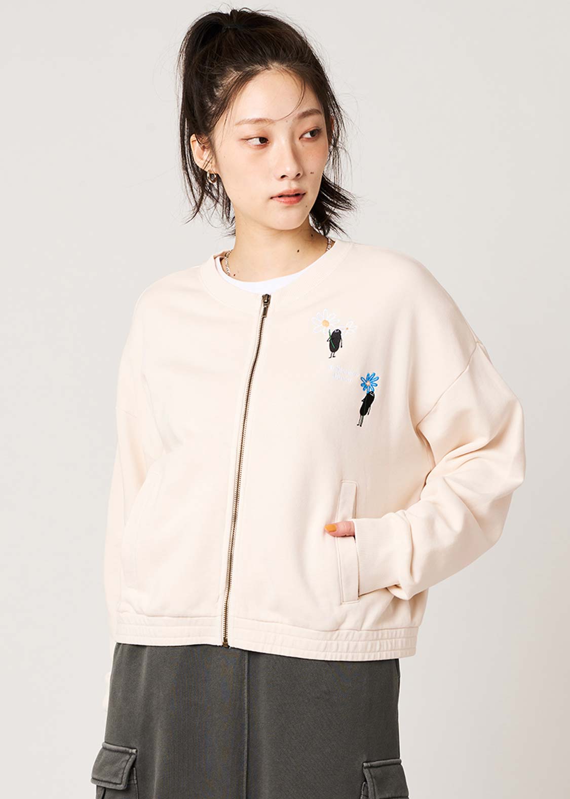 Beautiful Shadow Bloom | Fleece Crew Neck Cardigan - Image 6