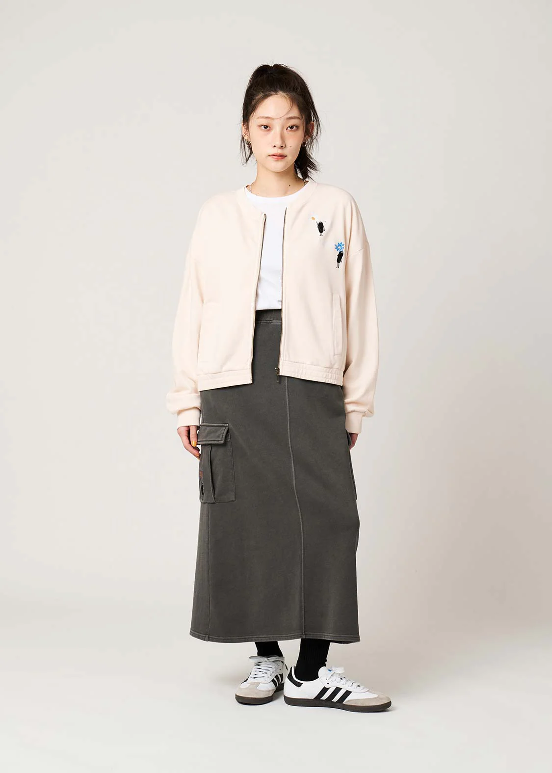 Beautiful Shadow Bloom | Fleece Crew Neck Cardigan - Image 8