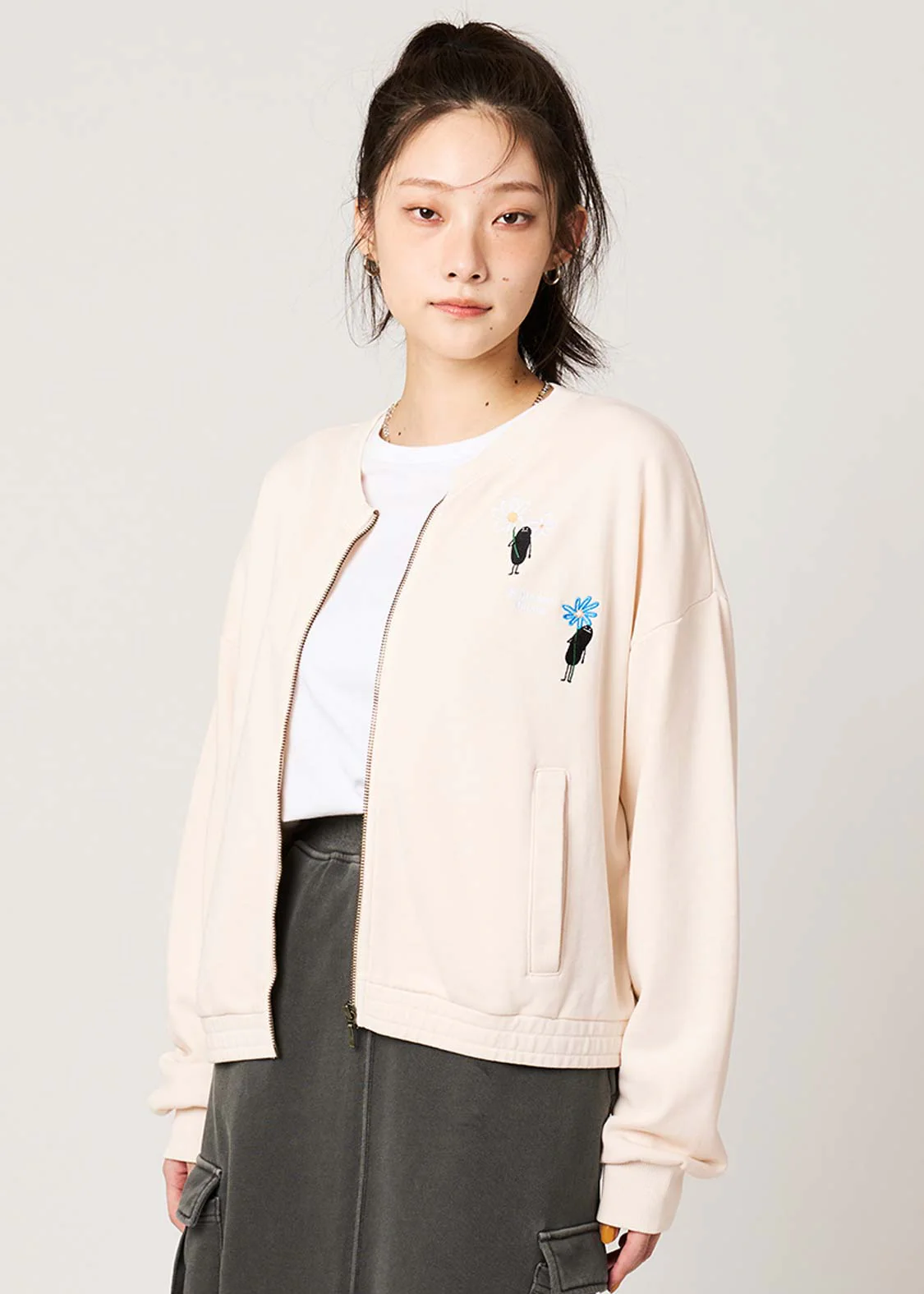 Beautiful Shadow Bloom | Fleece Crew Neck Cardigan - Image 9