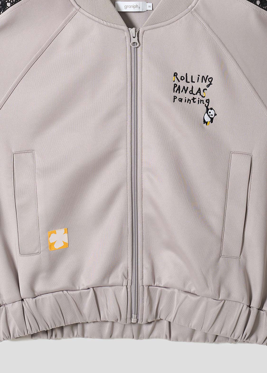 Rolling Pandas Painting | Lace Short Blouson - Image 4