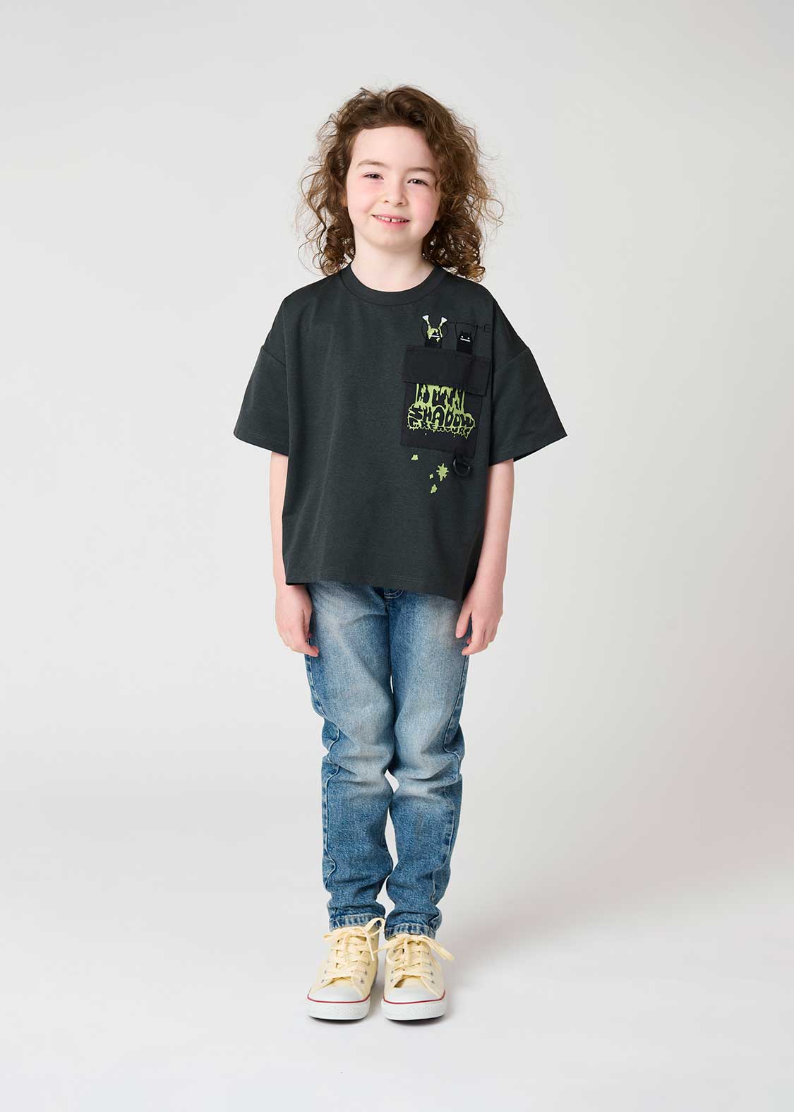 Big Pocket Big Silhouette Dry Short Sleeve Tee (Beautiful Shadow Creature) - Kids - Image 2