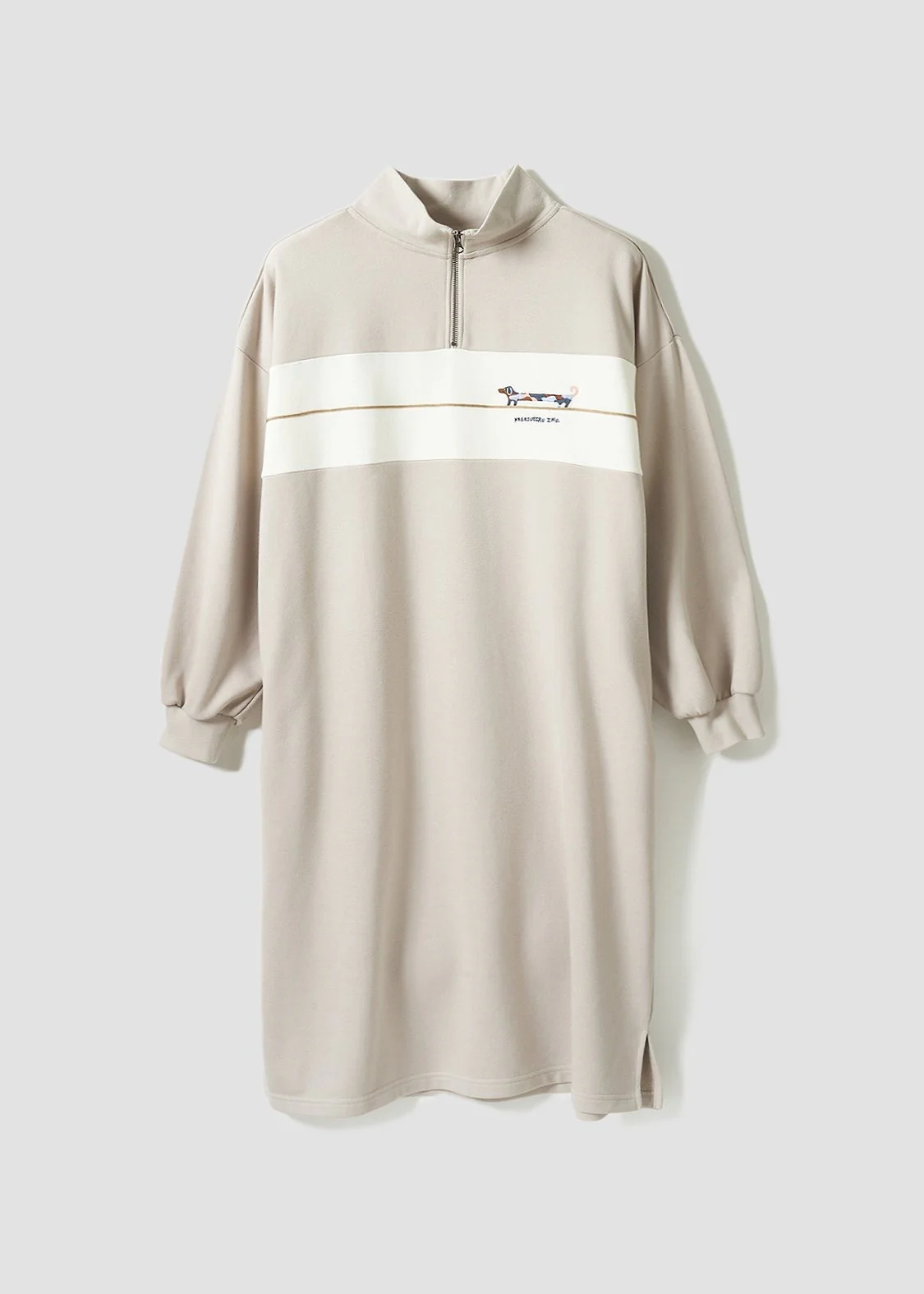 Half Zip Sweat One-Piece (Nagasugiru Inu)