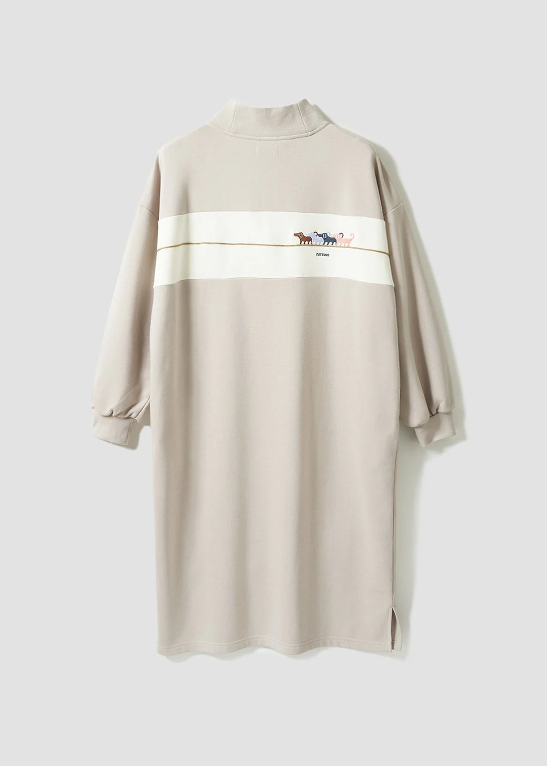 Half Zip Sweat One-Piece (Nagasugiru Inu) - Image 2