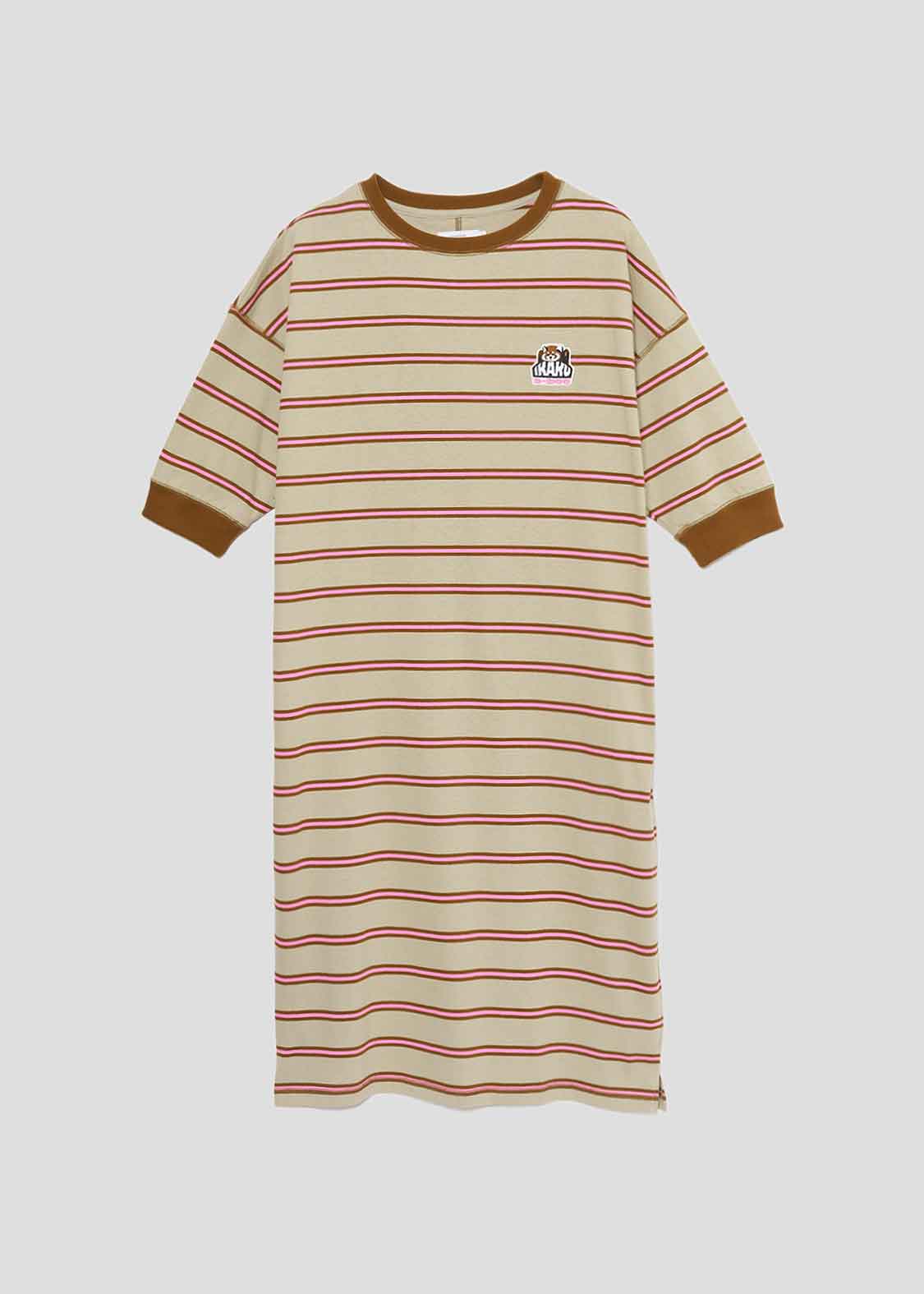Border Short Sleeve One-Piece (Ikaku a-boo)