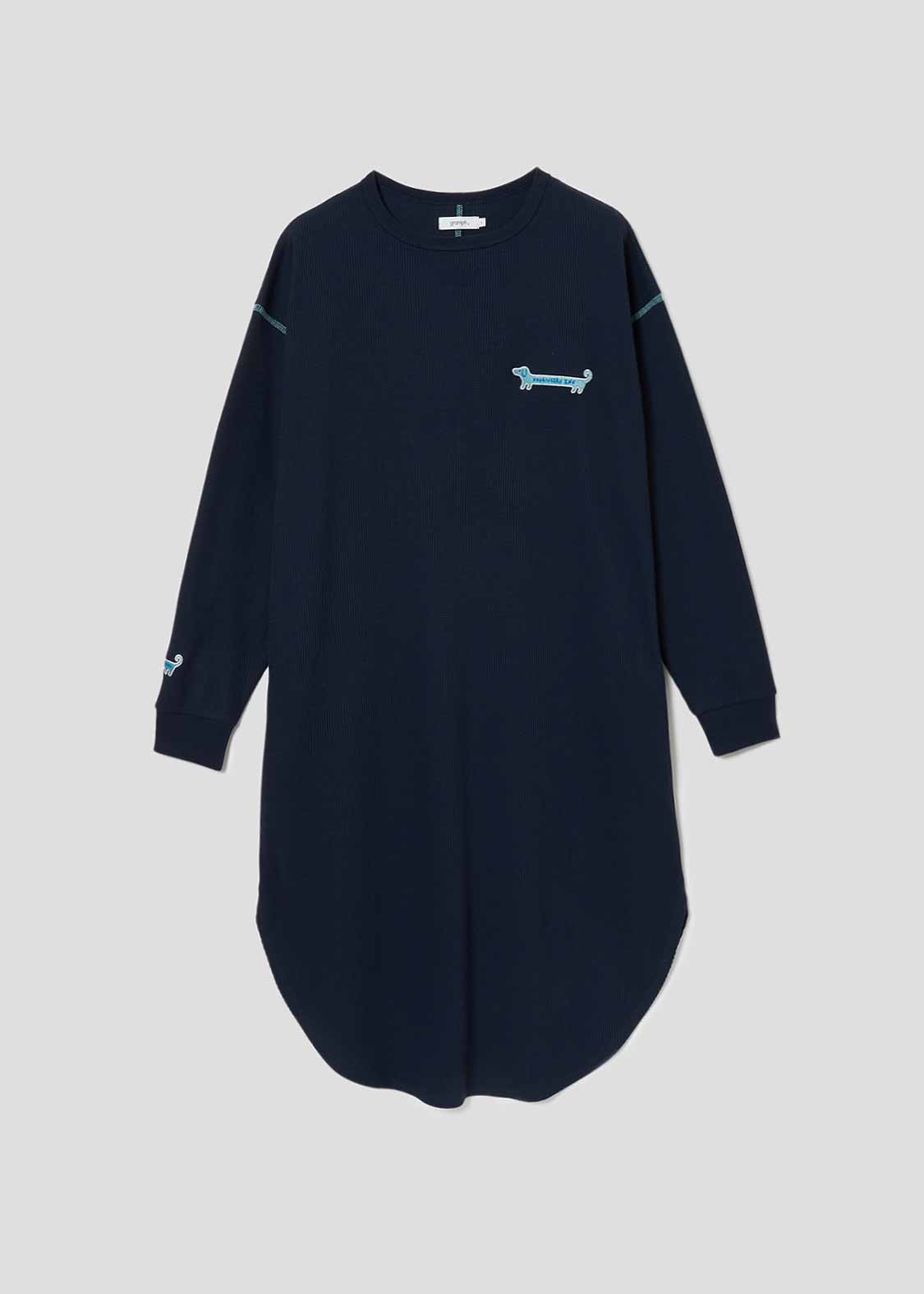 Waffle Long Sleeve One-Piece (Nagasugiru Inu)