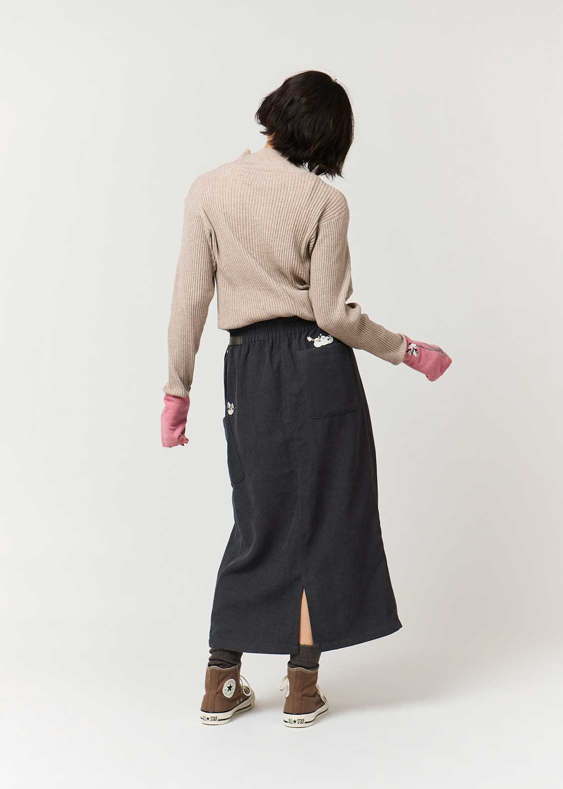 Long-Tailed Tit (Shimaenaga) | Corduroy Skirt - Image 10