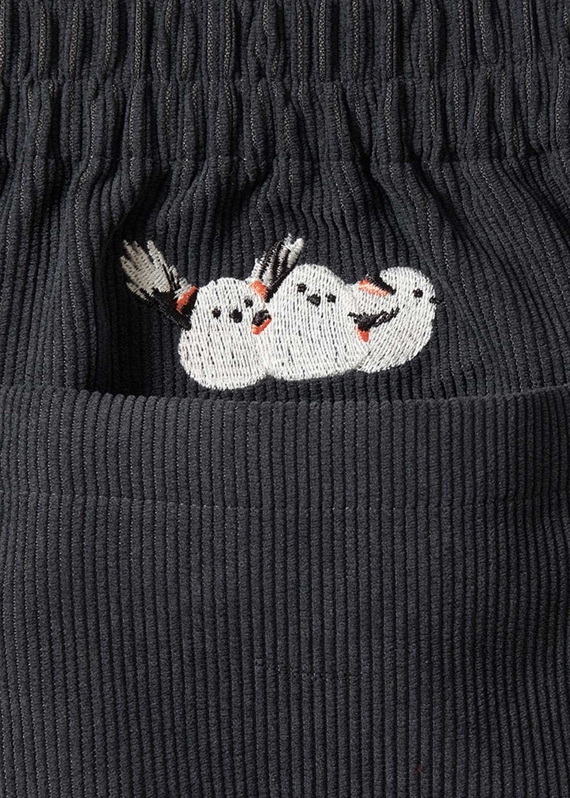 Long-Tailed Tit (Shimaenaga) | Corduroy Skirt - Image 5