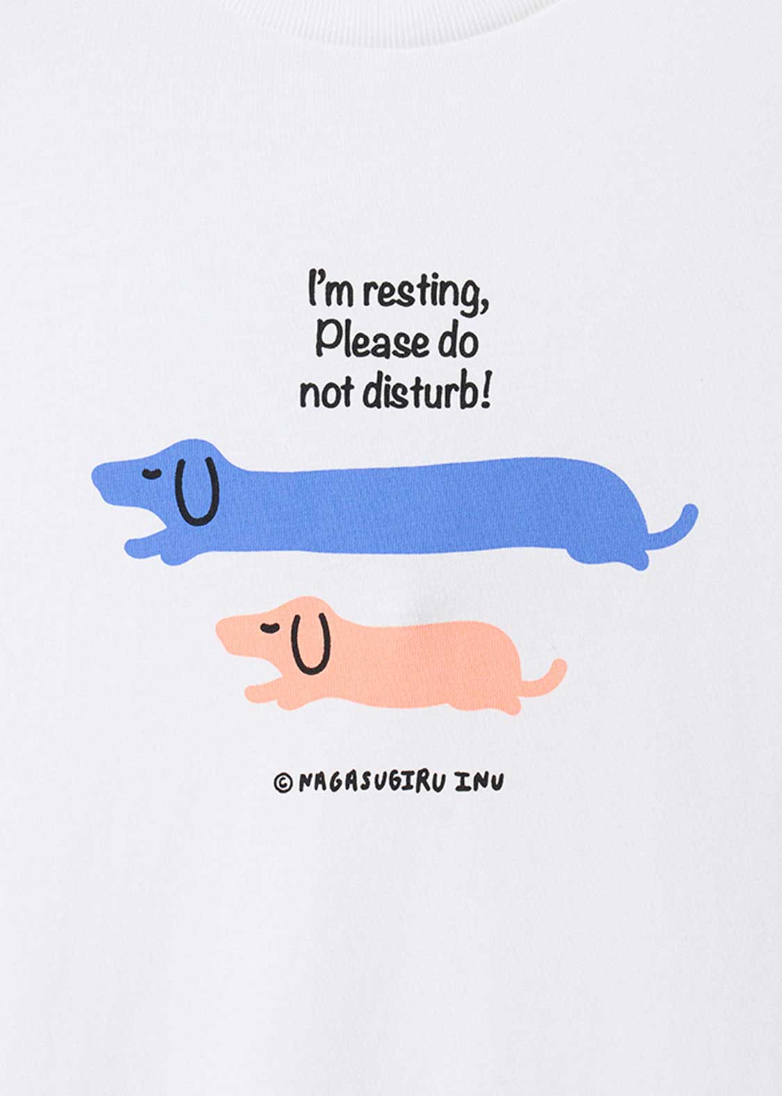 Nagasugiru Inu Sleeping | T-Shirt - Image 4