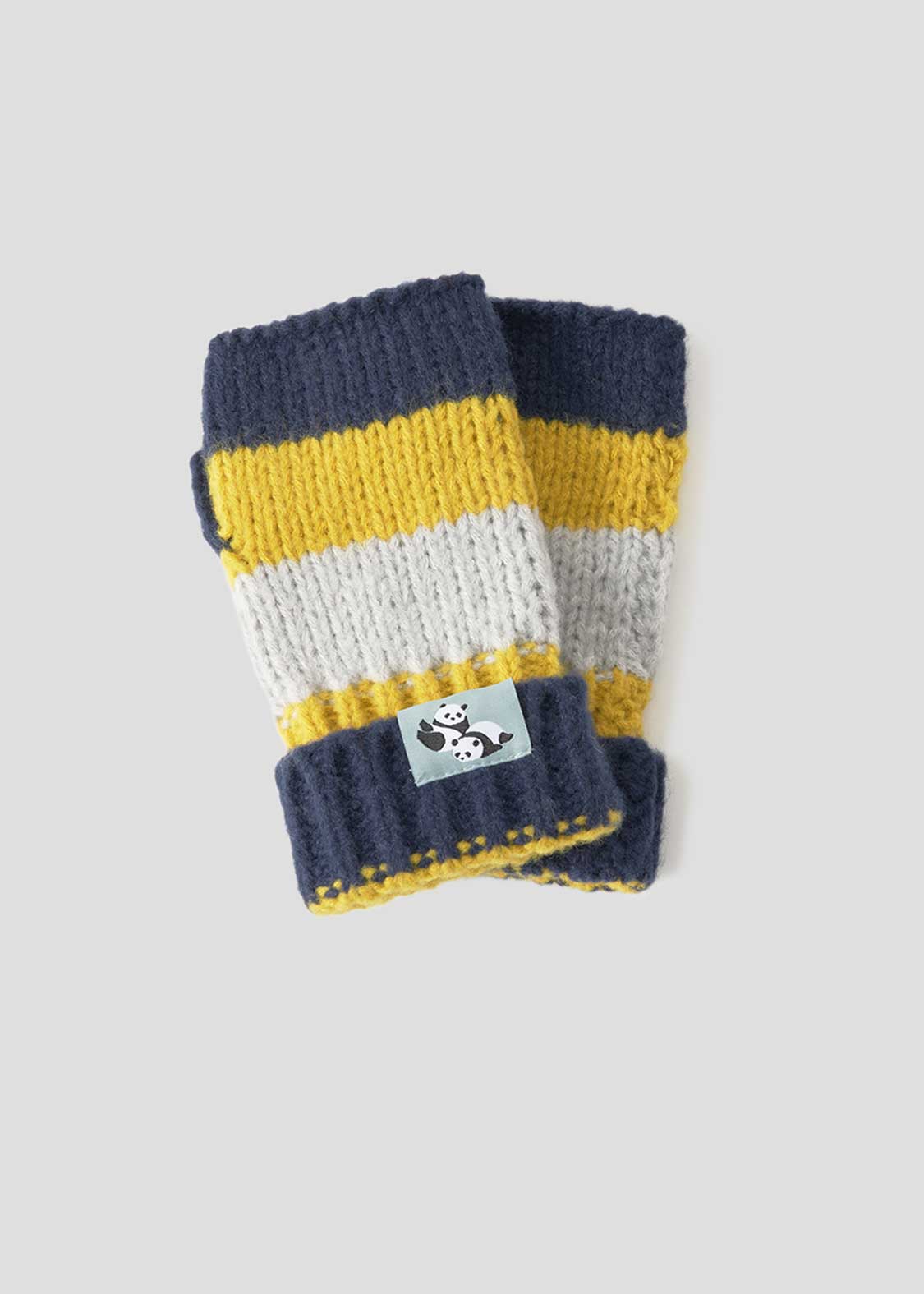 Rolling Pandas | Knit Line Gloves