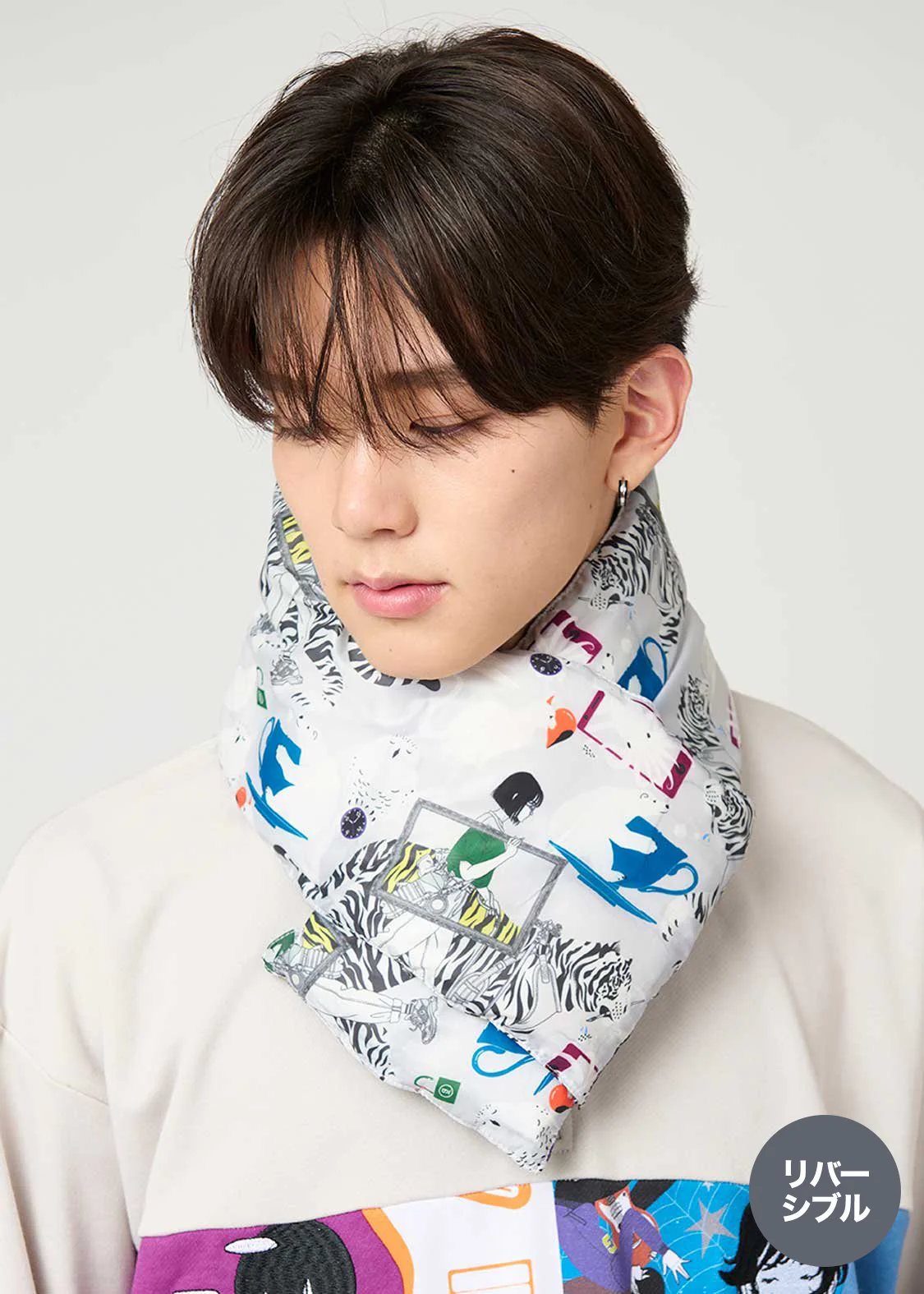 Yusuke Nakamura Down Muffler (Yusuke Nakamura_graniph pattern) - Image 8