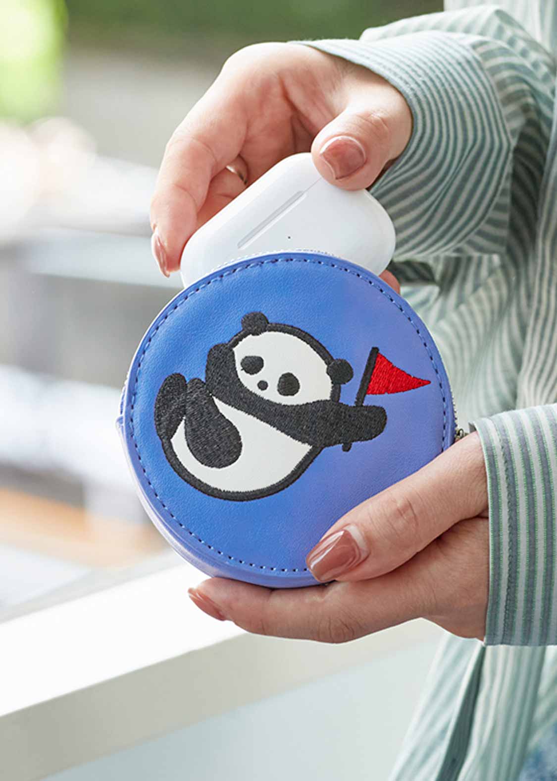 Custom Circle Pouch (Rolling Pandas Symbolic) - Image 2