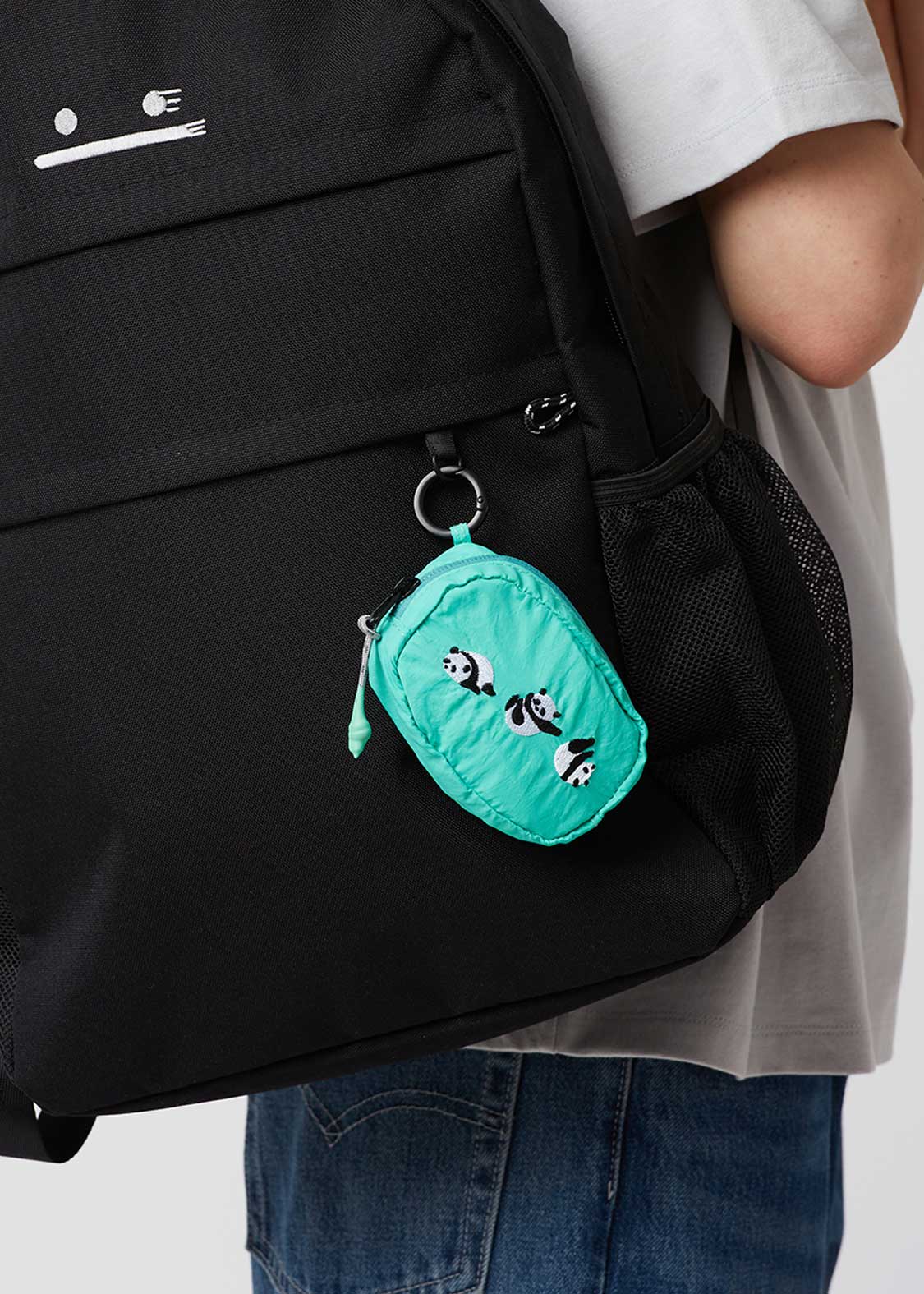 Square Box Pouch (Rolling Pandas) - Image 2